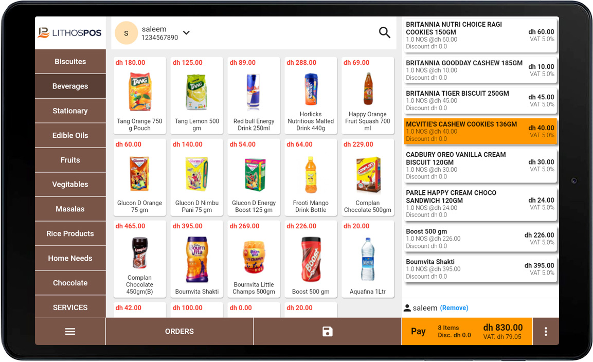 android pos dashboard